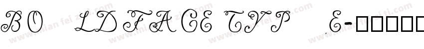 BOLD FACE TYPE字体转换